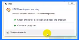 Lỗi không truy cập được vào phần mềm HTKK “HTKK has stopped workin